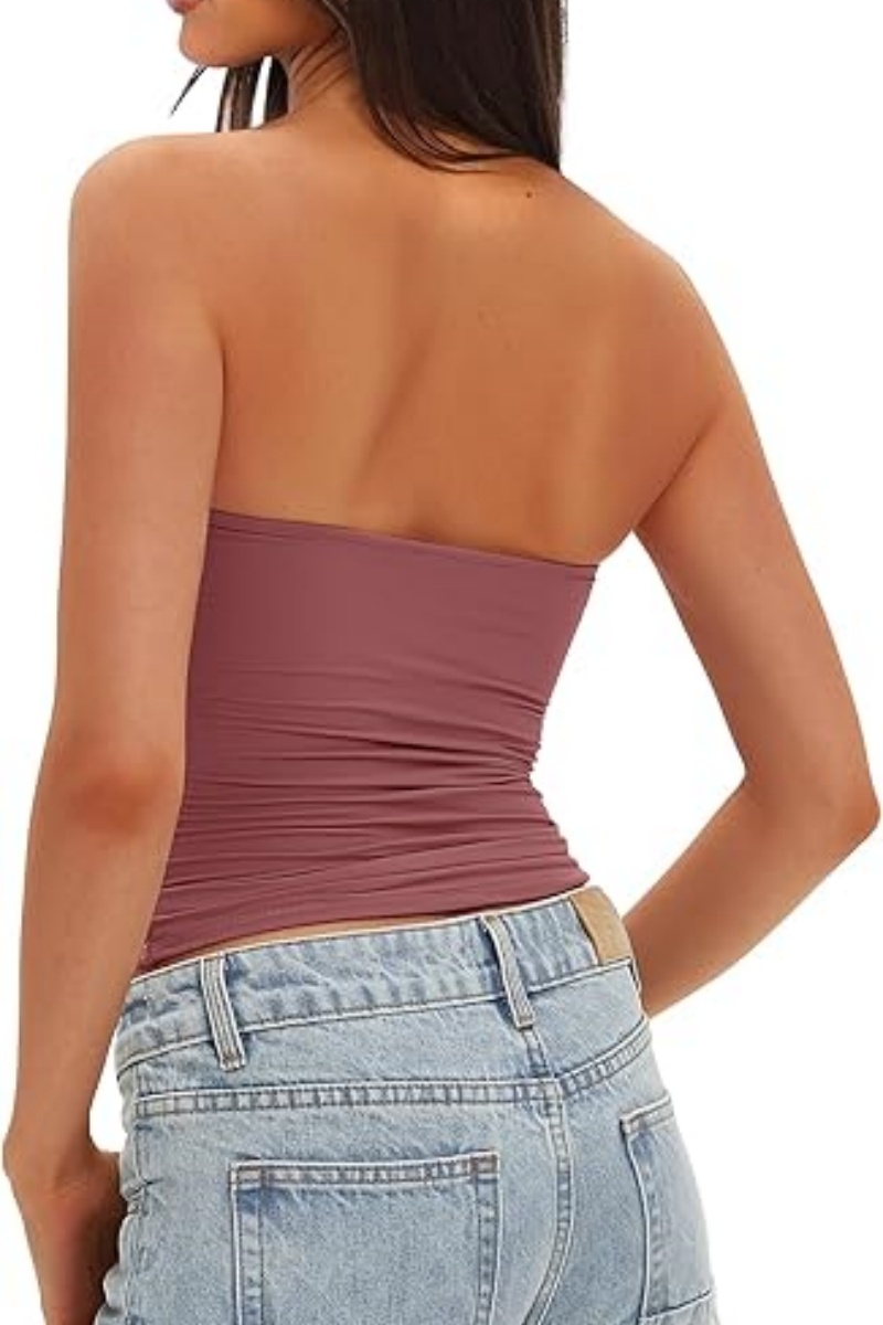 ELOWENA Womens Padded Tube Tops Bulit in Bra