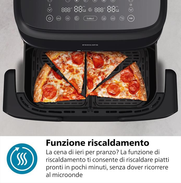 PHILIPS - Friggitrice ad aria AIRFRYER SERIE 1000 NA150/00-Nero