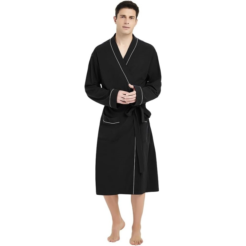 100% Cotton Men's Knit Bathrobe
