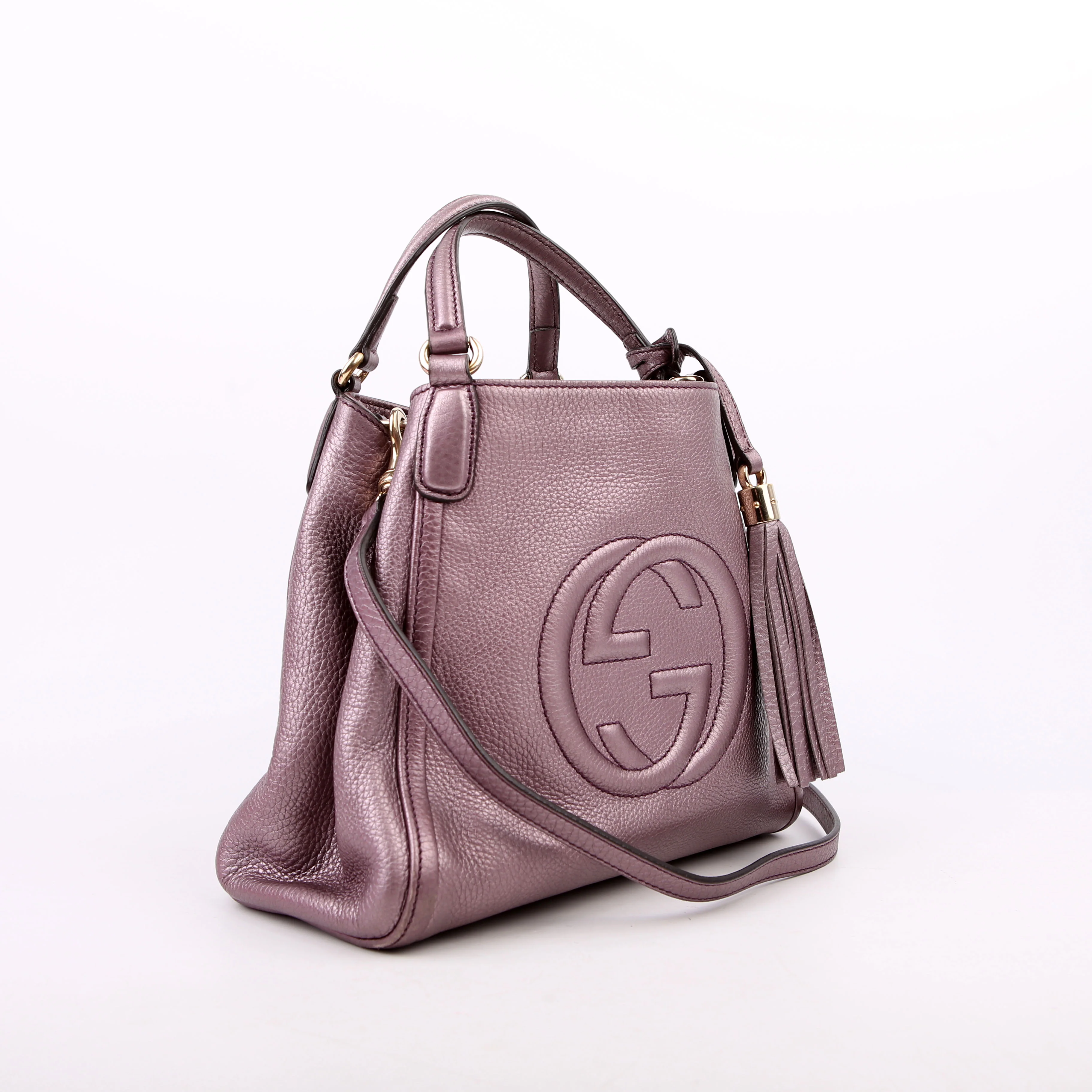336751 Soho Leather Shoulder Purple