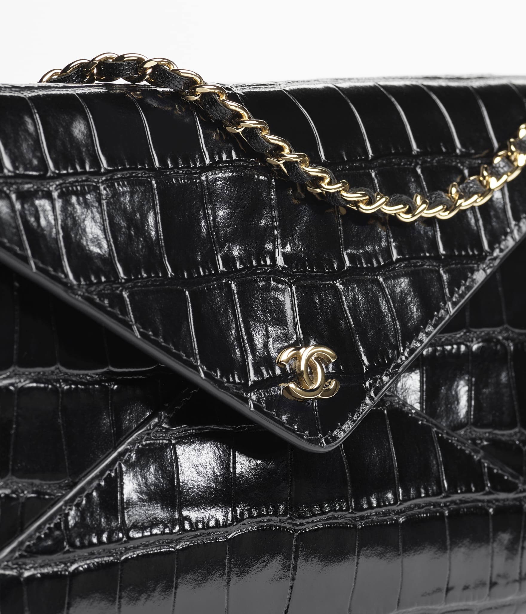 Clutch with Leather Strap