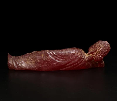 28CM Antique Chinese Amber Statue Sakyamuni Buddha