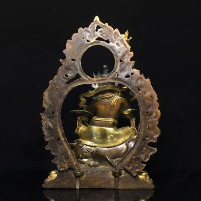 30CM Old Chinese Bronze Statue Buddha Q744