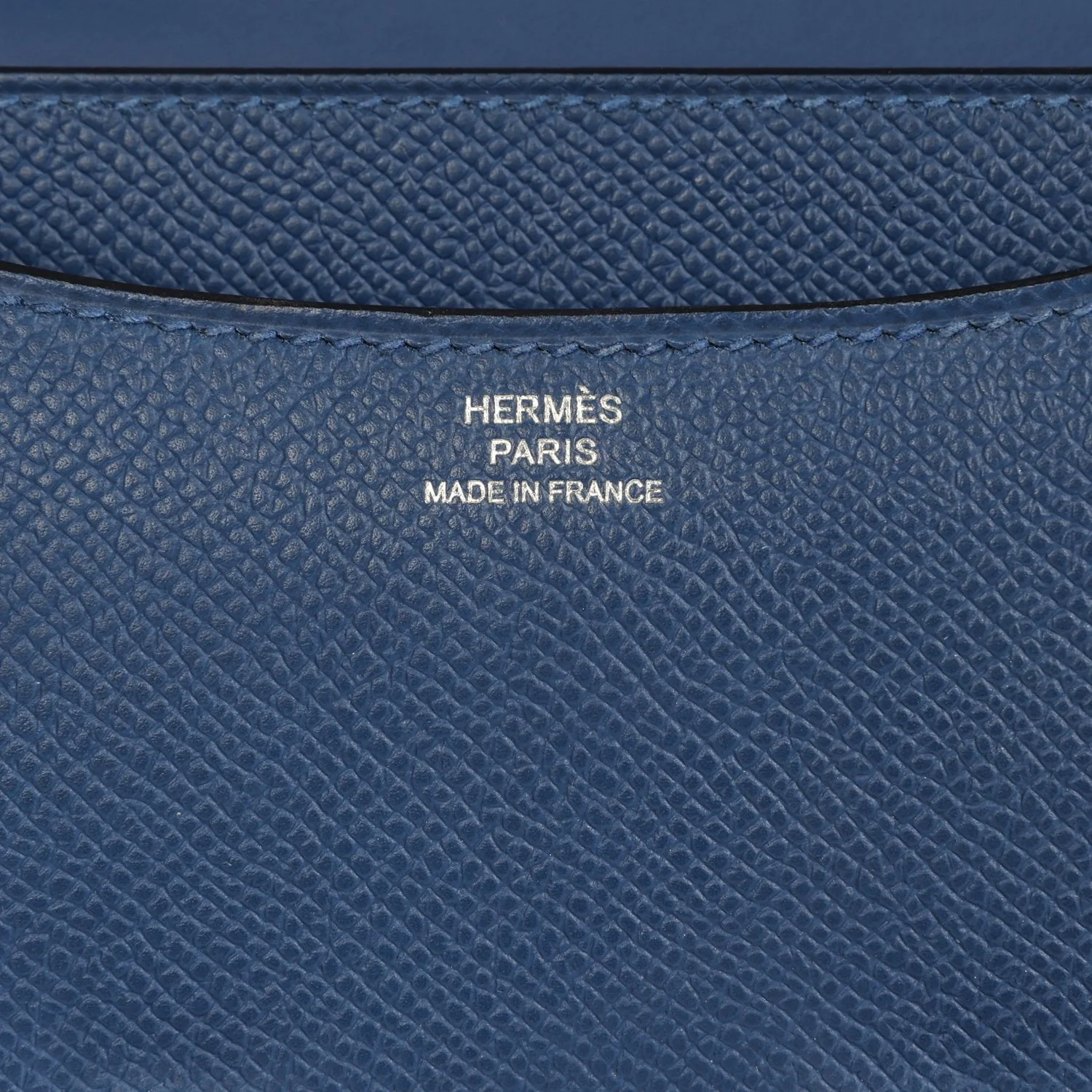 Hermes Constance 18 Bleu Tie Epsom Palladium Hardware