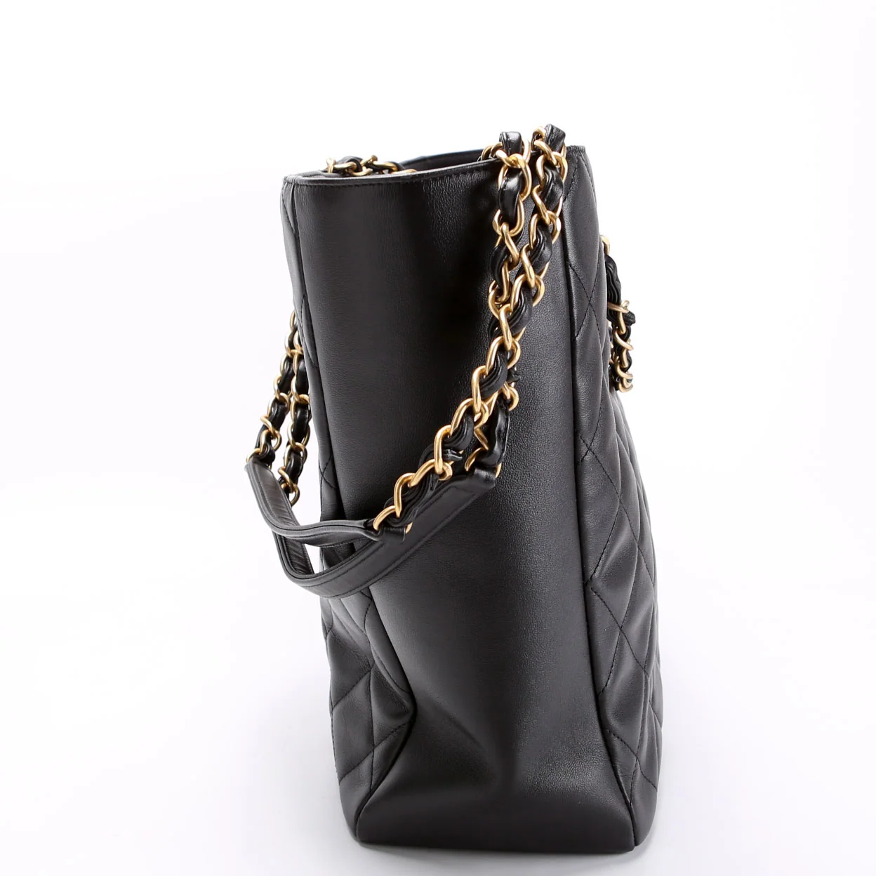 CHANEL CC Shopping Chain Tote Quilted Lambskin RFID