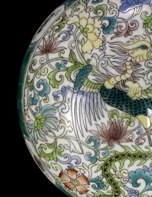 Kangxi Signed Old Chinese Doucai Lid Box W/phoenix N788