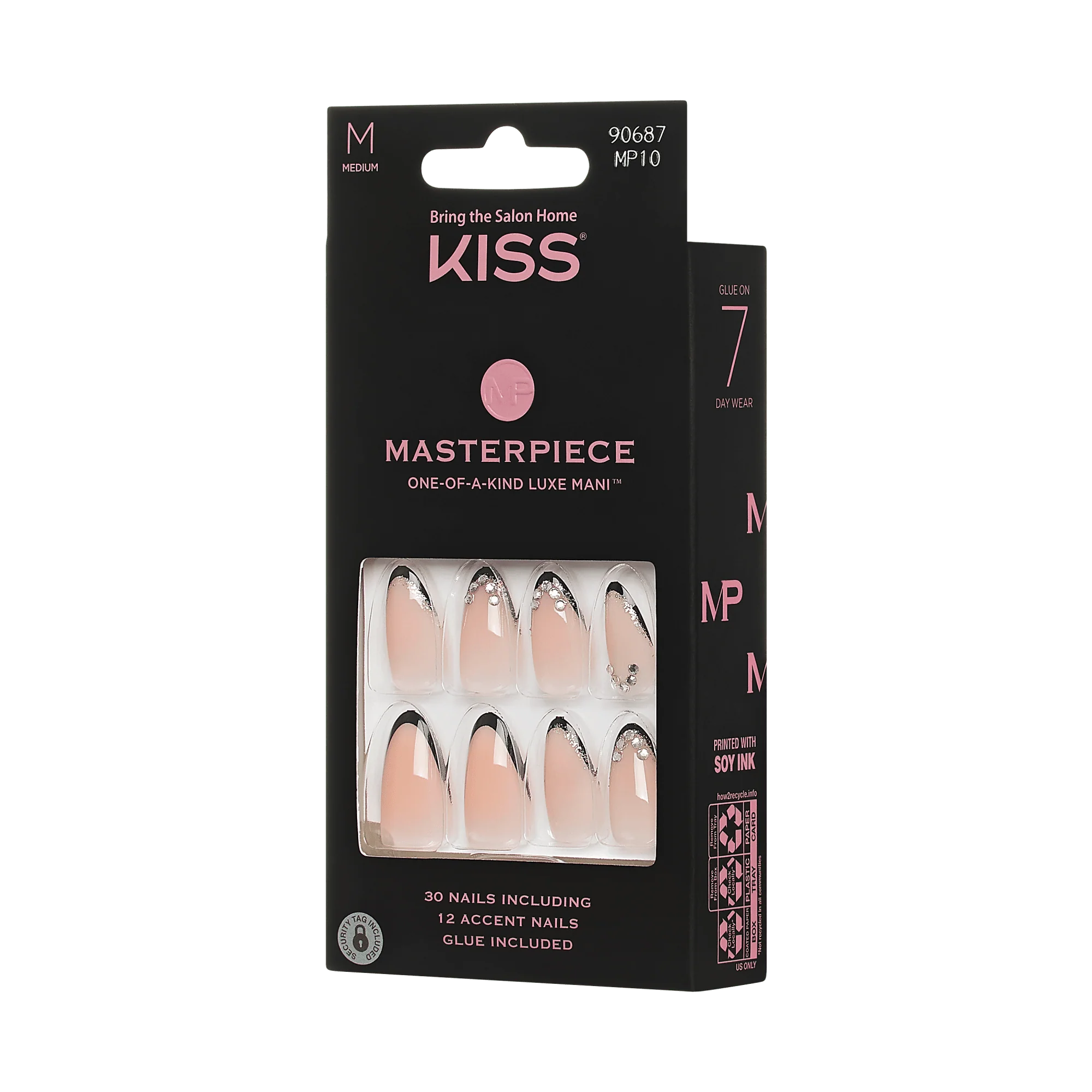KISS Masterpiece Press On Glue Nails - Perfection