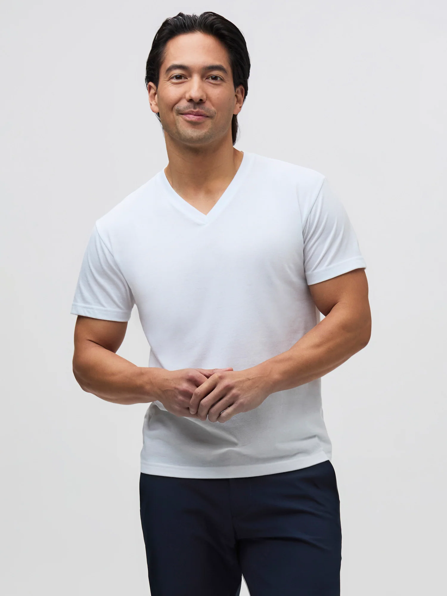 White V-Neck