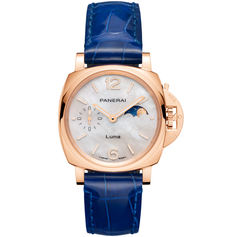 【7A Quality】Panerai  Luminor Due Luna Goldtech™ Madreperla 38mm PAM01181
