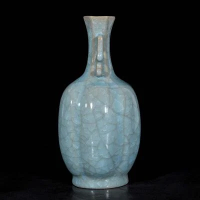 Old Chinese Ru Yao Ru Kiln Vase w/ear N3690