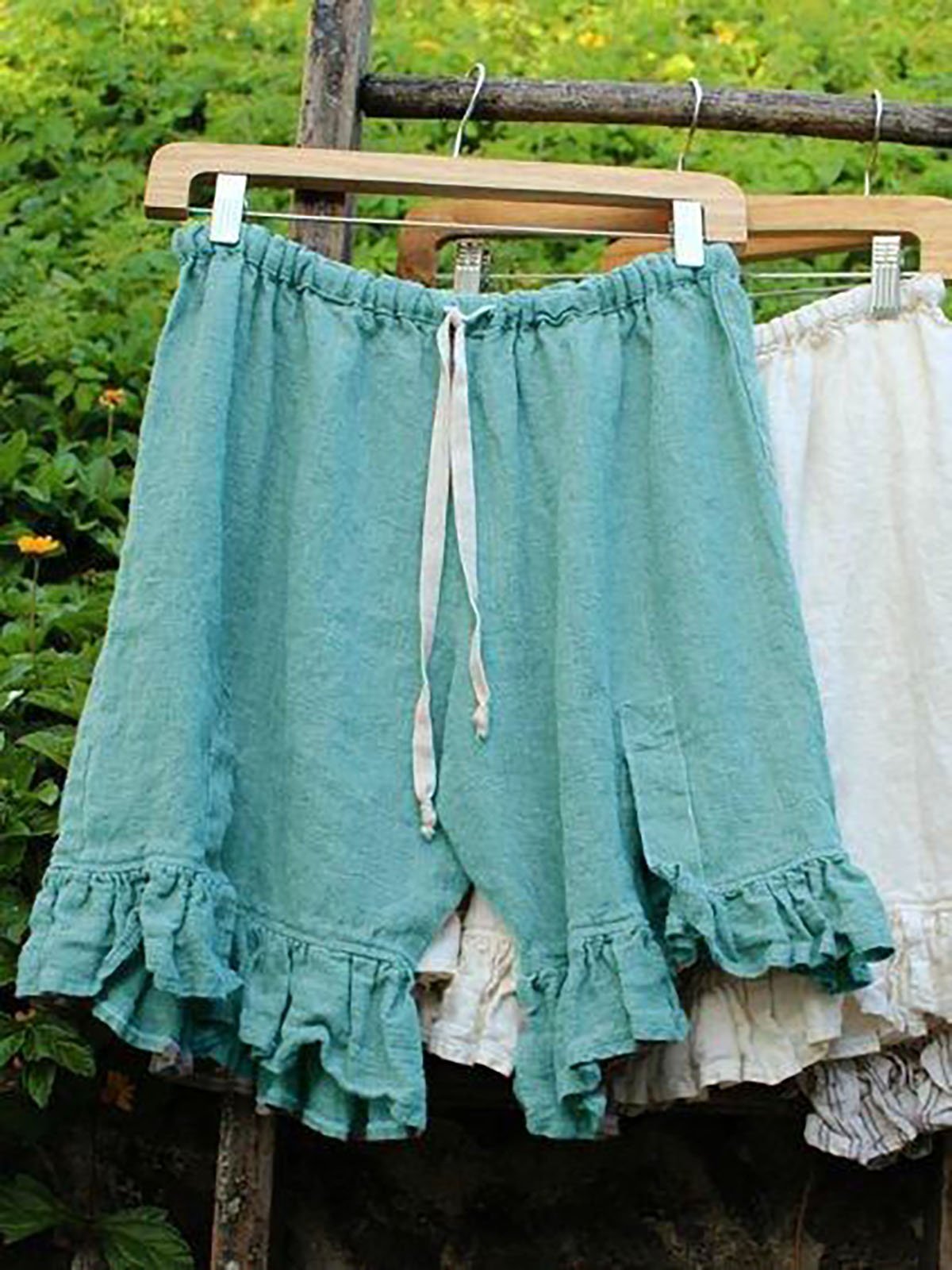 Women Folds Casual Pants