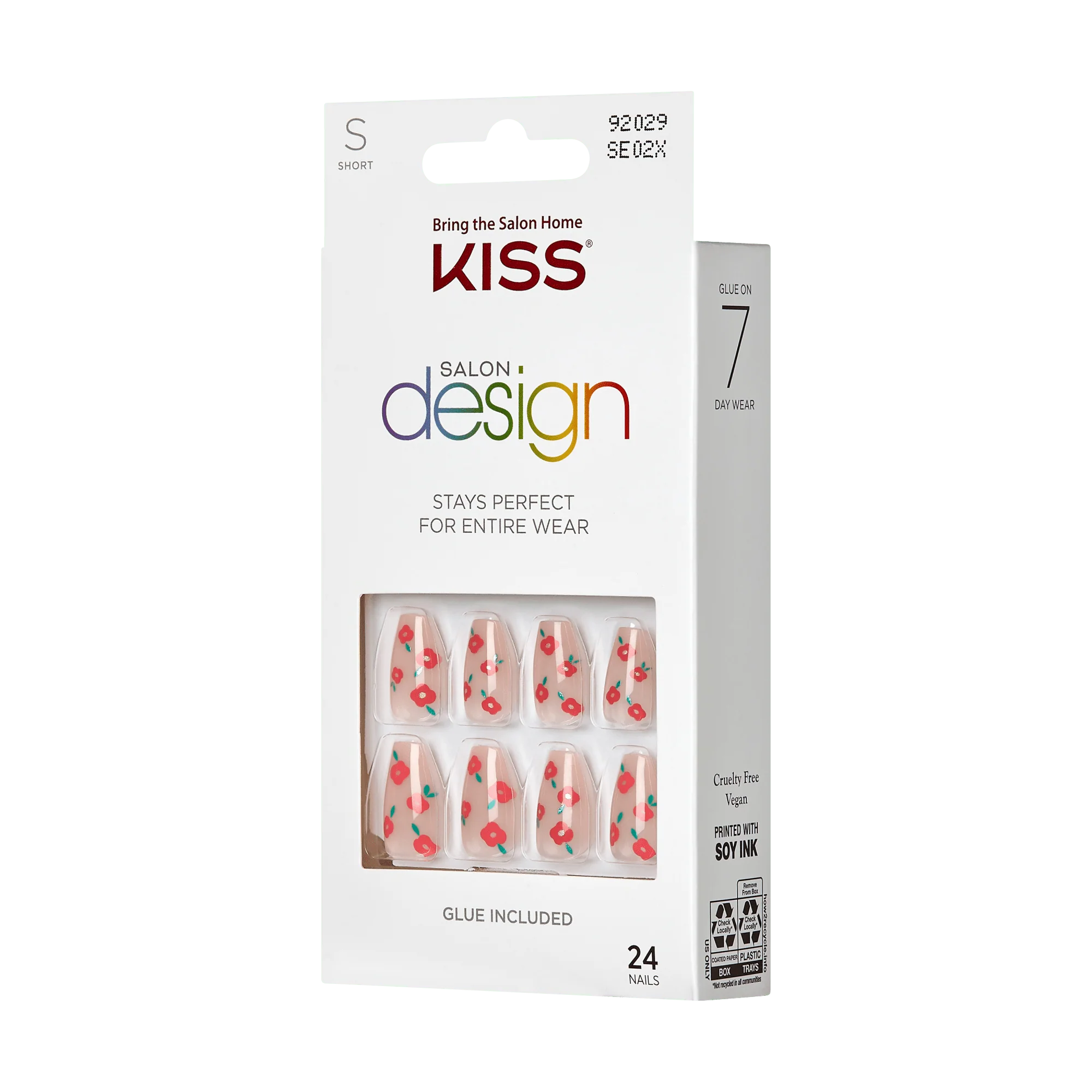 KISS Salon Design Press On Glue Nails - Shook