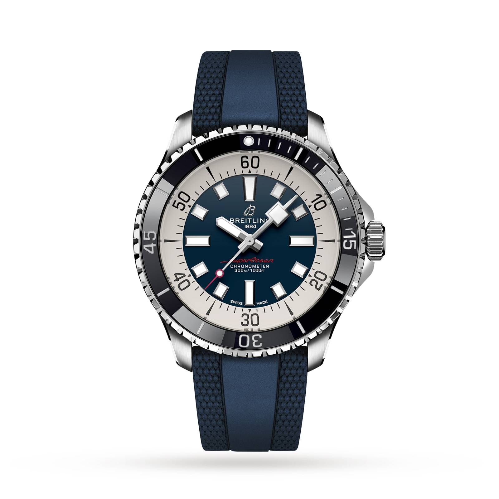 Breitling Superocean 44mm Mens Watch Blue Rubber-P17532117