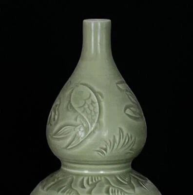 Old Chinese Yaozhou Yao Yaozhou Kiln Vase w/flower N522