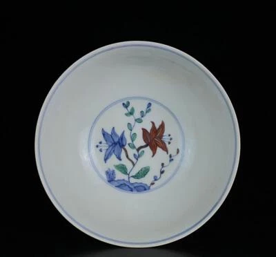 Chenghua Signed Old Chinese Doucai Bowl W/flower N1006