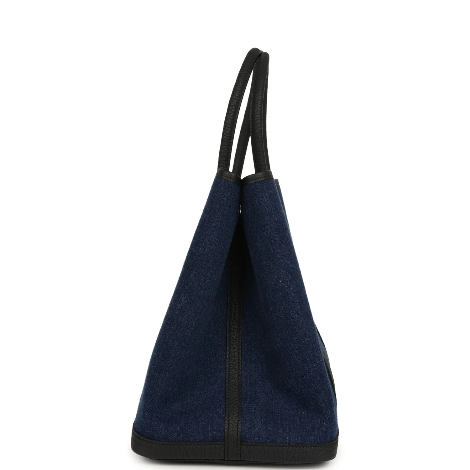 Hermes Garden Party 36 Denim Moyen, Black Negonda Palladium Hardware