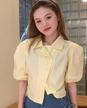 Summer lapel short shirt