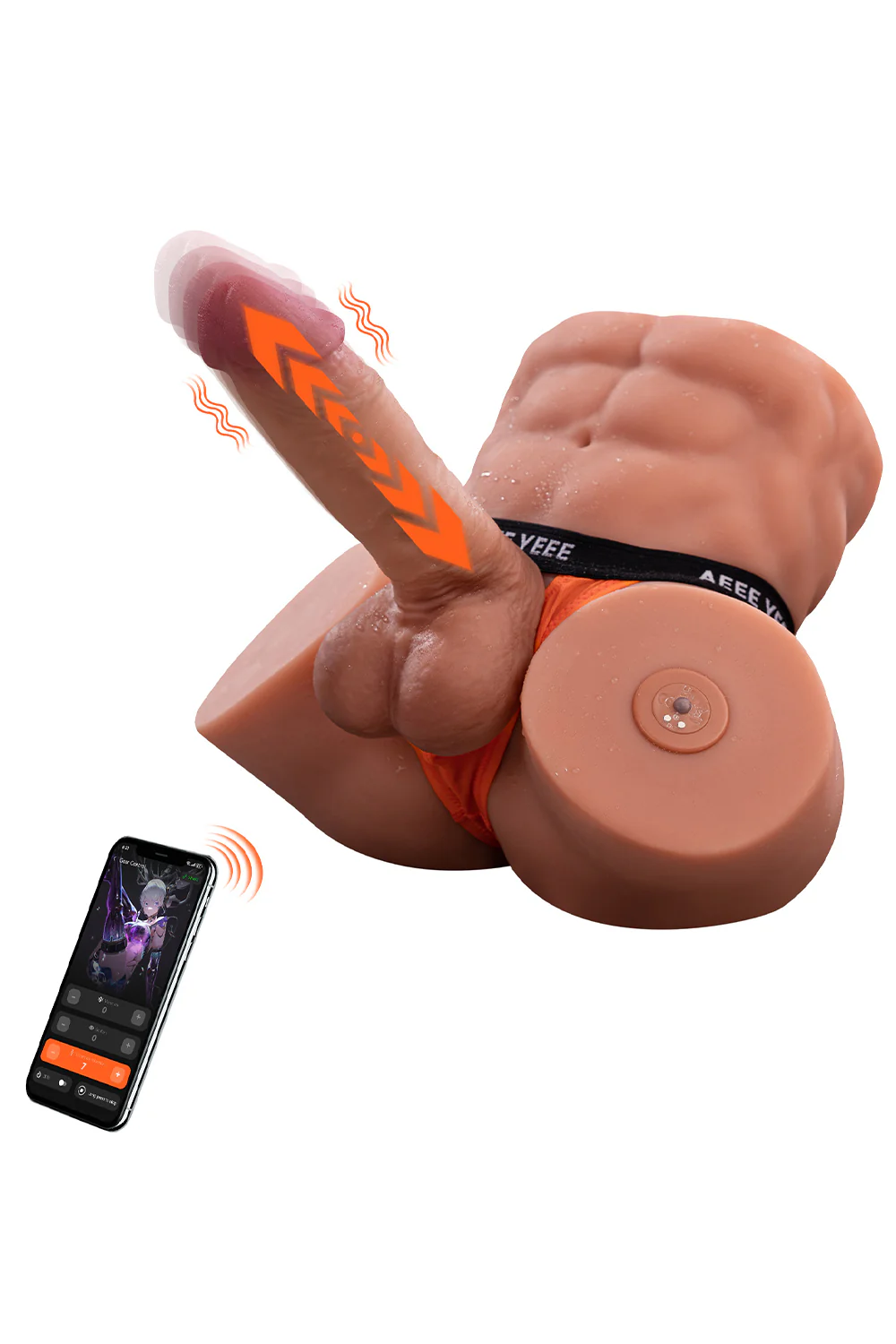 US Stock - SQ-MAR30051 Realistic TPE Male Ass Premium Torso Sex Doll With Auto-thrusting Dildo