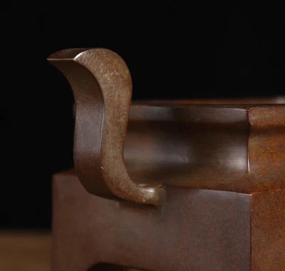 Xuande Signed Old Chinese Copper Incense Burner w/ear N4164