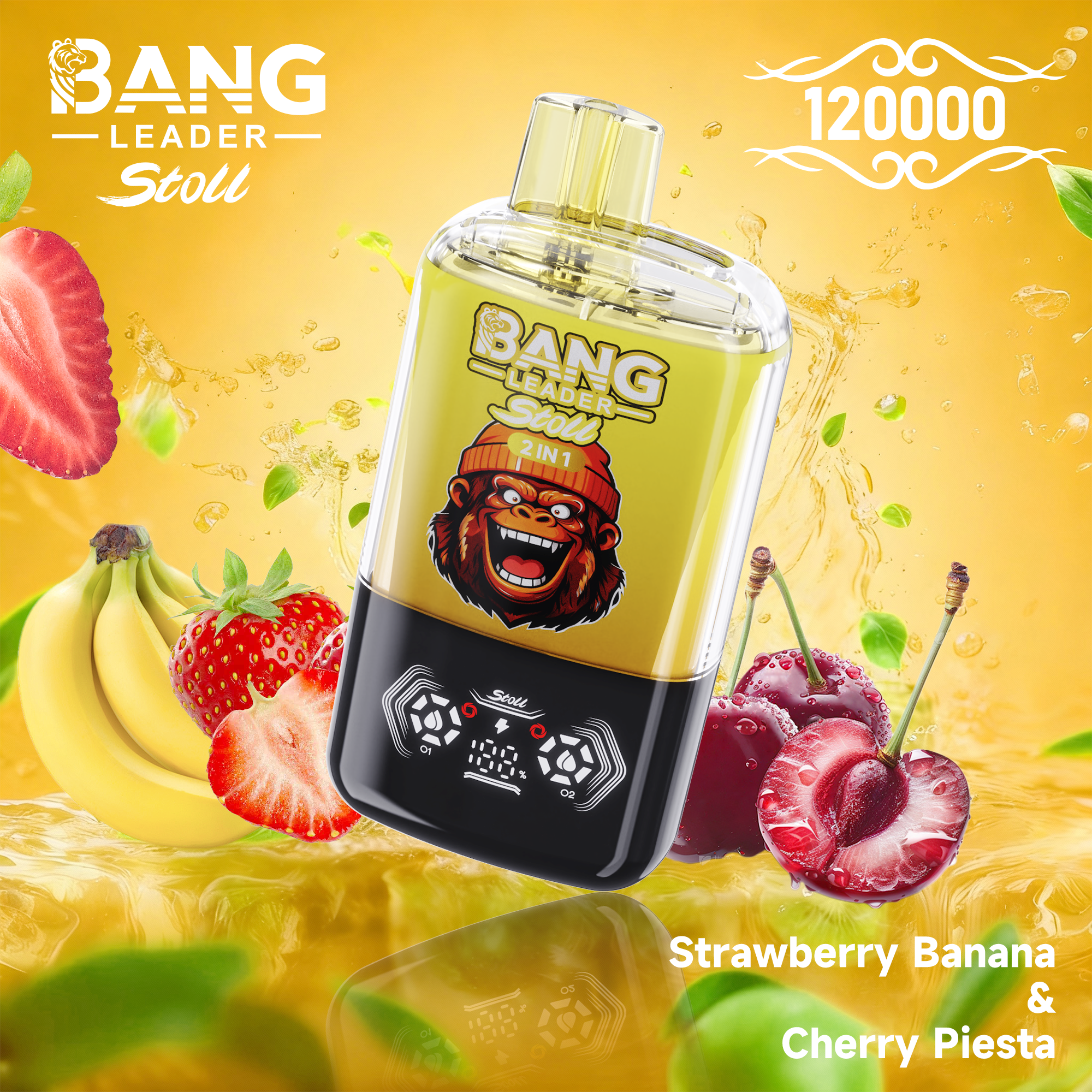 [Minimum order of two]Bang Leader Stoll 120K Puffs 2-in-1 Prefilled Vape | Dual Flavor,  Rechargeable