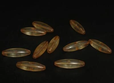 10 Pcs Chinese Nephrite Coloured Glaze Beats w/poem