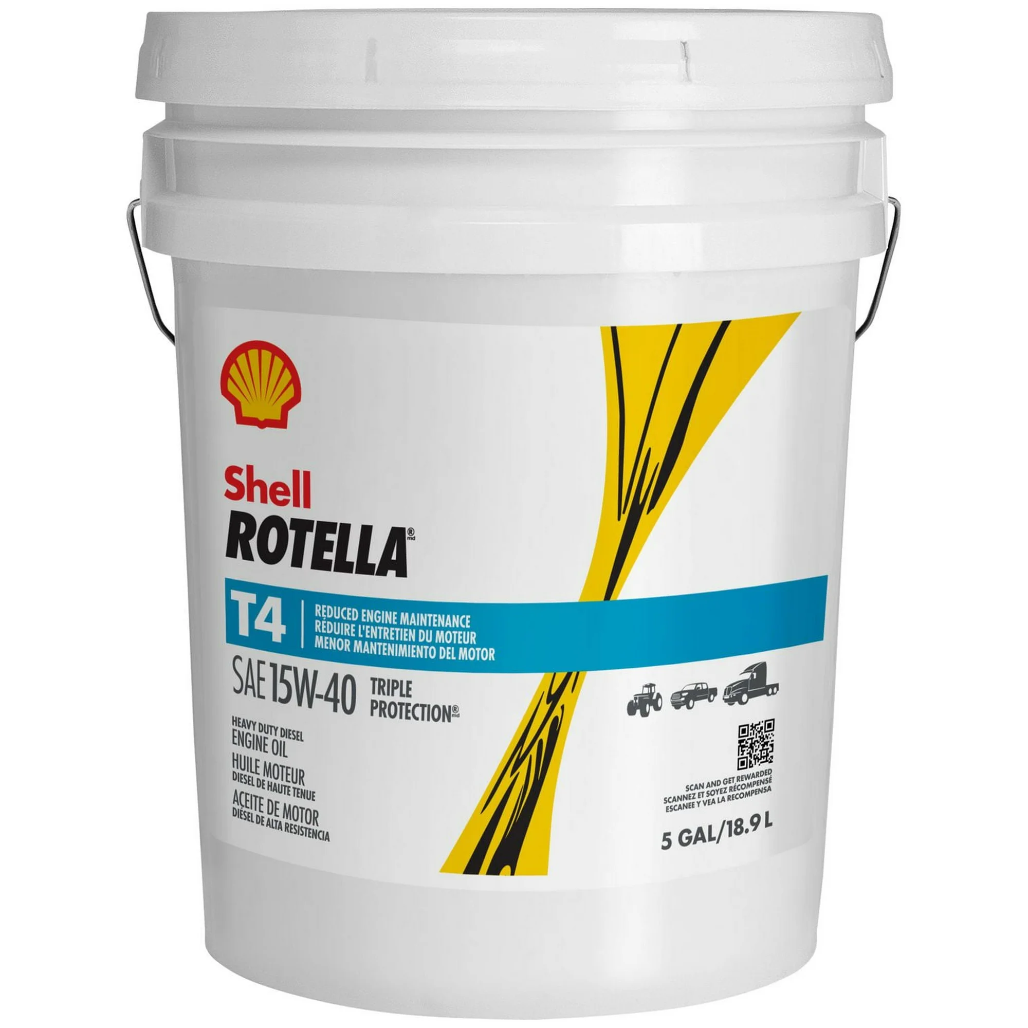 💥Costco-Last Day For Clearance✨Shell Rotella T4 Triple Protection 15W-40 Diesel Engine Oil, 5 Gallon Pail