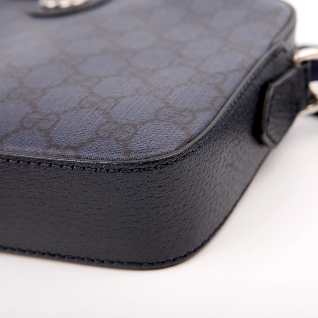 699439 GG Supreme Ophidia Wristlet Crossbody Blue