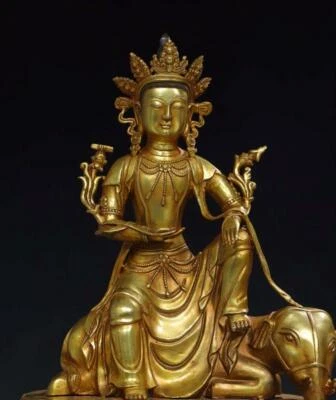 50CM Old Chinese Bronze Statue w/ Buddha N2938