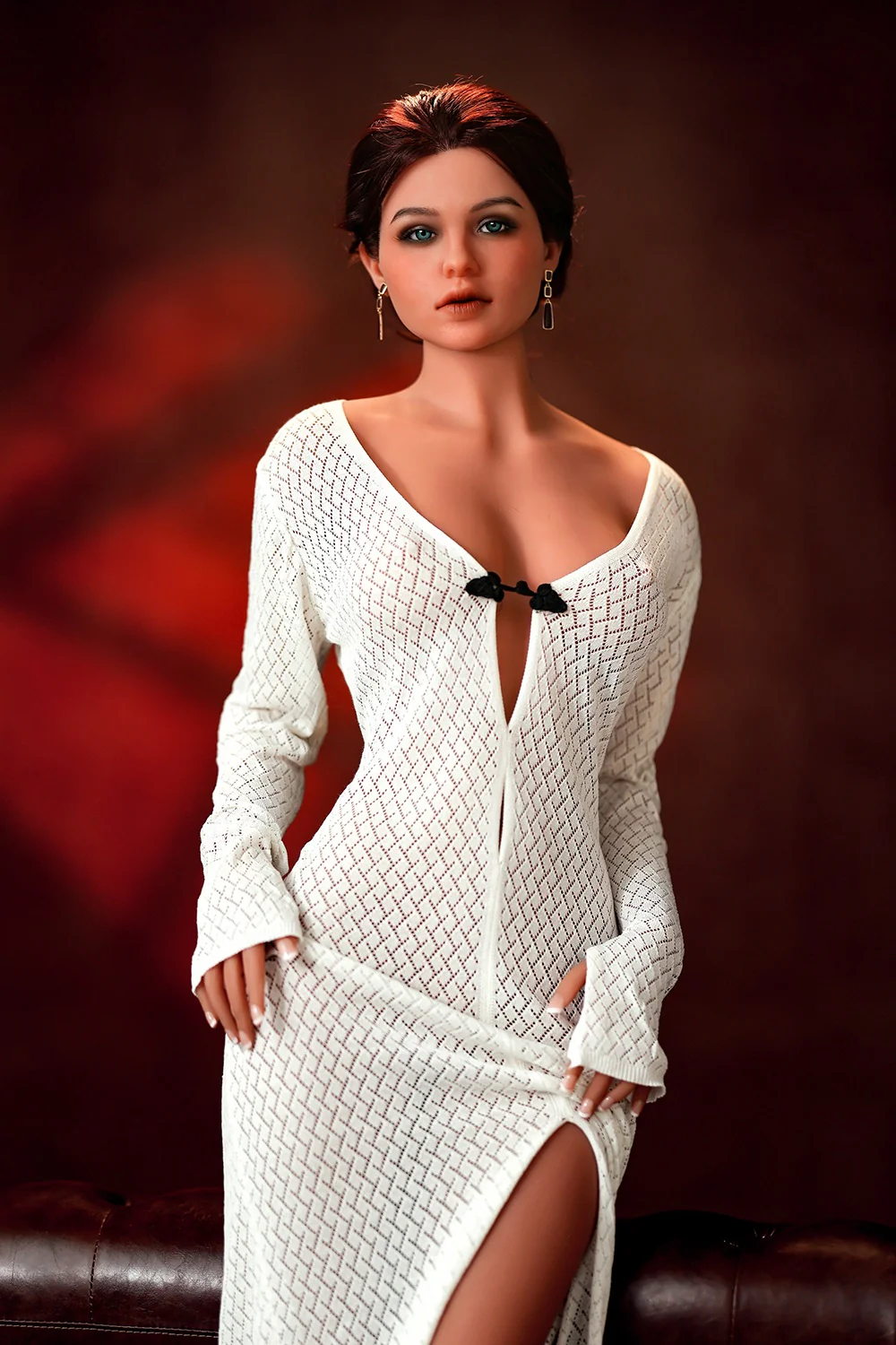 US Stock -  Della 5ft45 /166cm #537 Head ROS Soft Silicone Head + TPE Body Beautiful Celebrity Real Girl Sex Doll For Blowjob