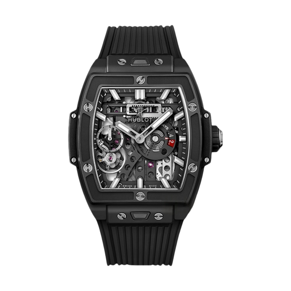 Hublot Spirit Of Big Bang MECA-10 45mm Black Ceramic Skeleton Dial Mens Watch 614.CI.1170.RX
