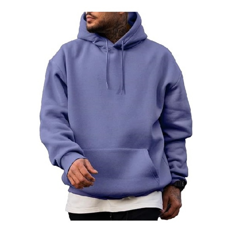 Mens Casual Cotton Hooded Drawstring Pullover Hoodies Sweatshirts