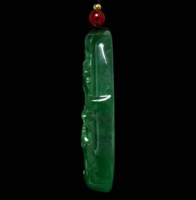 49G Chinese Natural Jadeite Jade Pendant w/hill