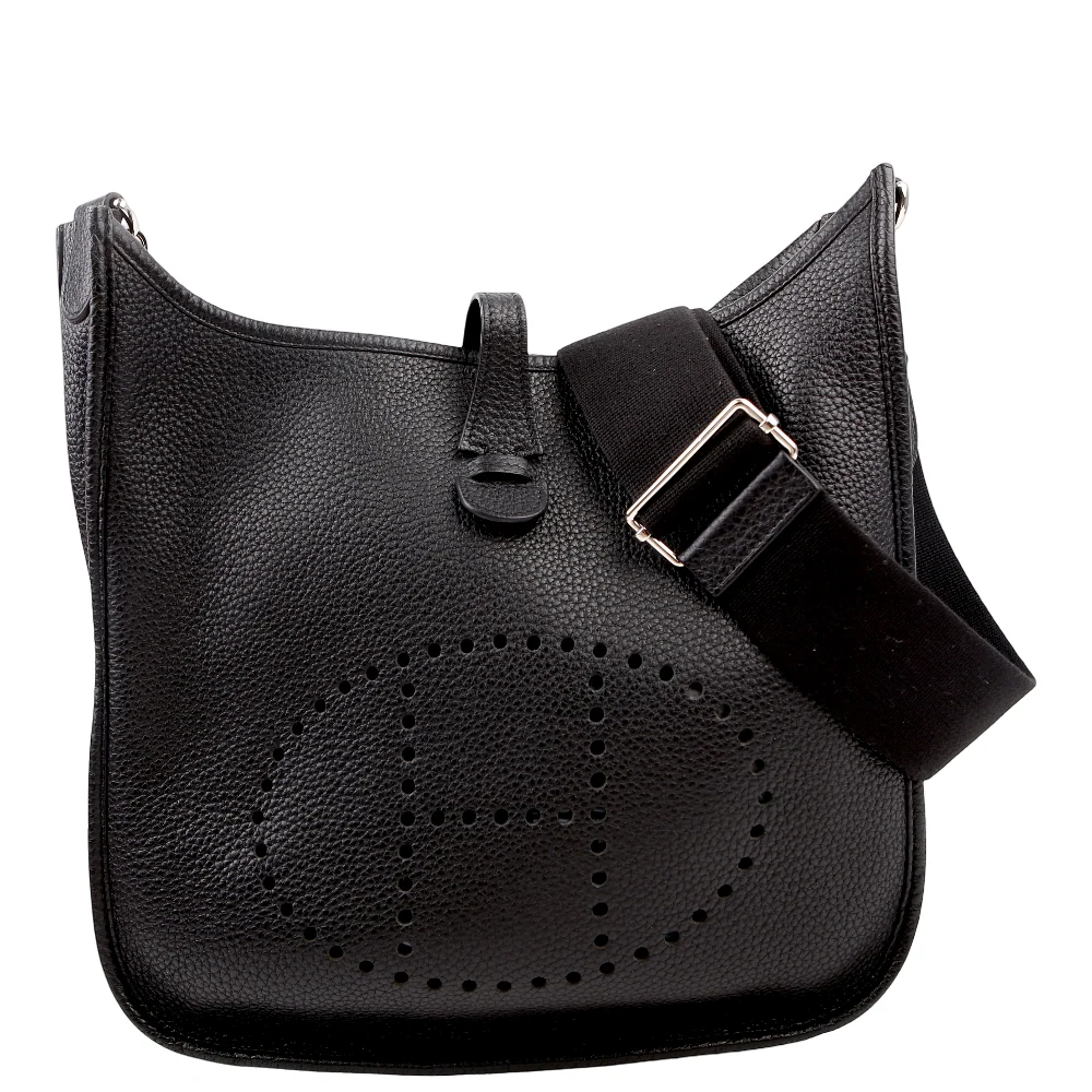 HERMÈS Evelyne III PM Clemence Black/Palladium
