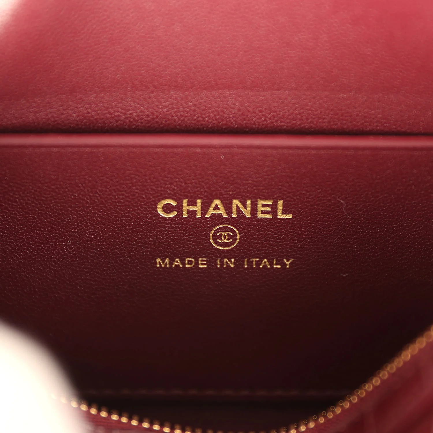 Chanel Mini Timeless Classic Barrel Bag with Chain Dark Burgundy Croco Embossed Calfskin Gold Hardware