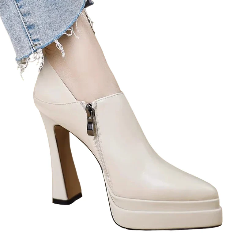 High Heels Women Shoes Pointed Toe Luxury Fashion Pumps Elegant Dress Woman Leather Shoes 2025 Autumn Designer Chaussure Femme