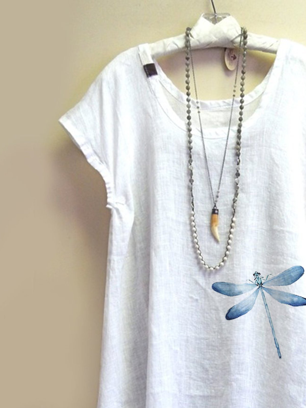 White Floral-Print Casual Dresses