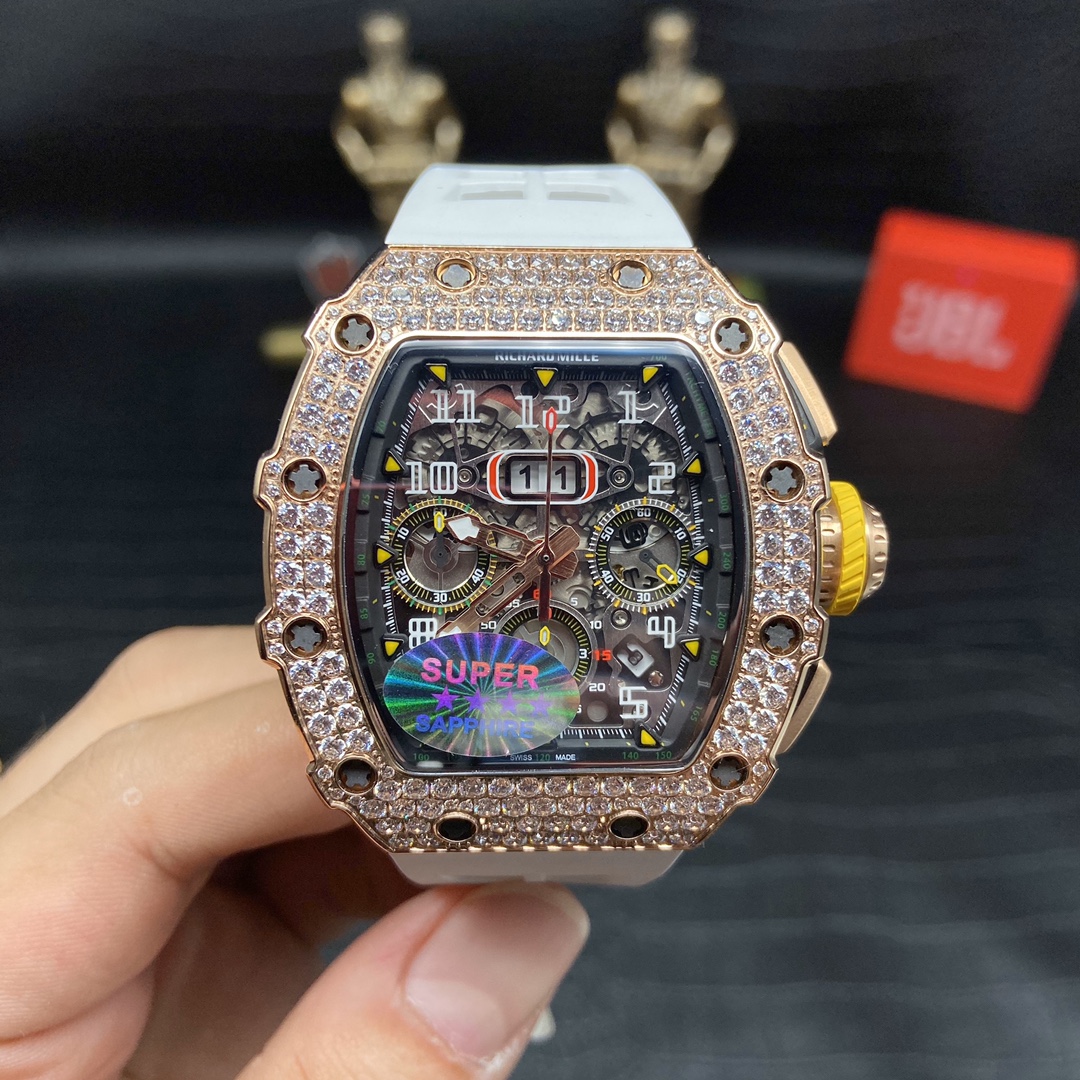 【7A Quality】Richard Mille RM 11-03 Replica Watch For Men – Swiss Movement, Diamond-Set Bezel, Luxury Timepiece