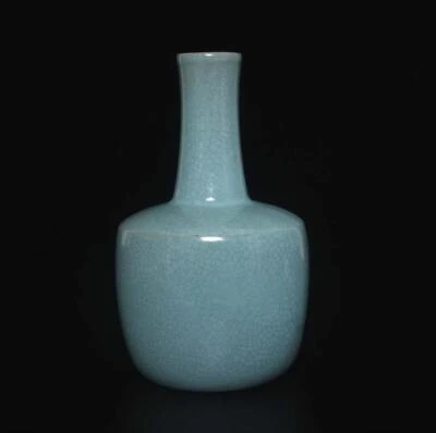 Neifu Signed Old Fine Chinese Ru Kiln Vase w/louts flower