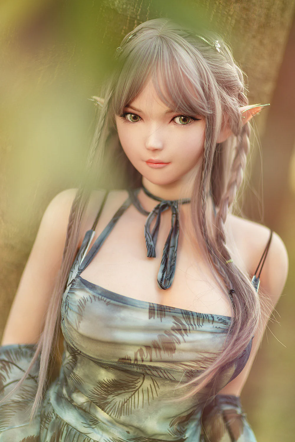 US Stock - RIDMII Aggie Unique Design 5ft34/ 163cm App-Controlled Silicone Head + TPE Full Body ELF Lovely Hentai Sex Doll