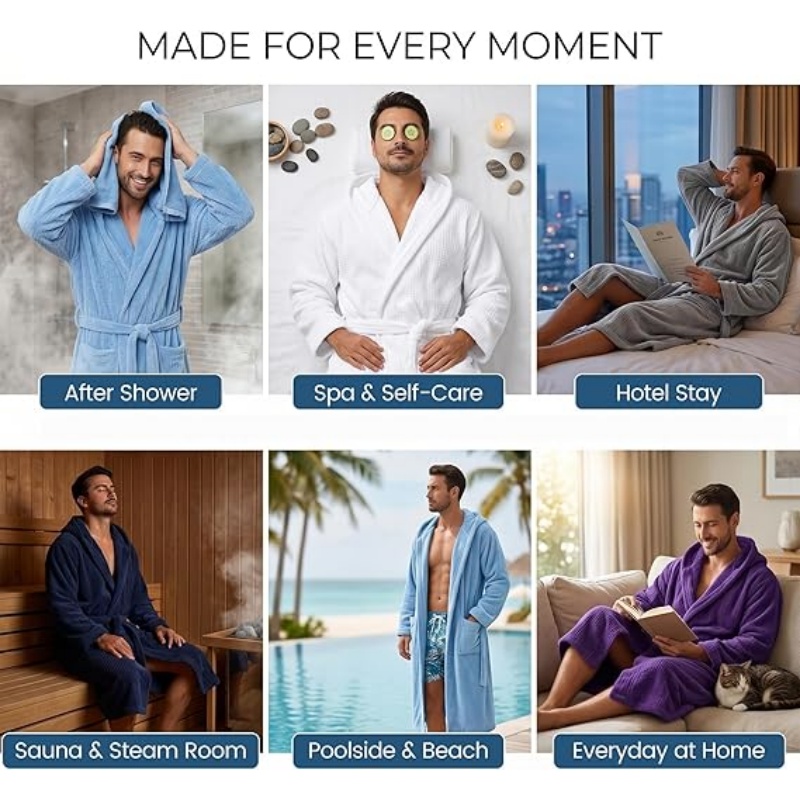 Men's Bathrobes with Hood