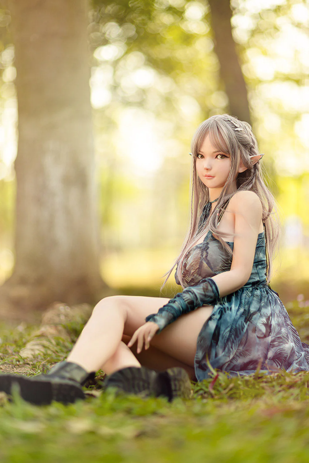 RIDMII Aggie Unique Design 5ft34/ 163cm App-Controlled Silicone Head TPE Body ELF Hentai Sex Doll