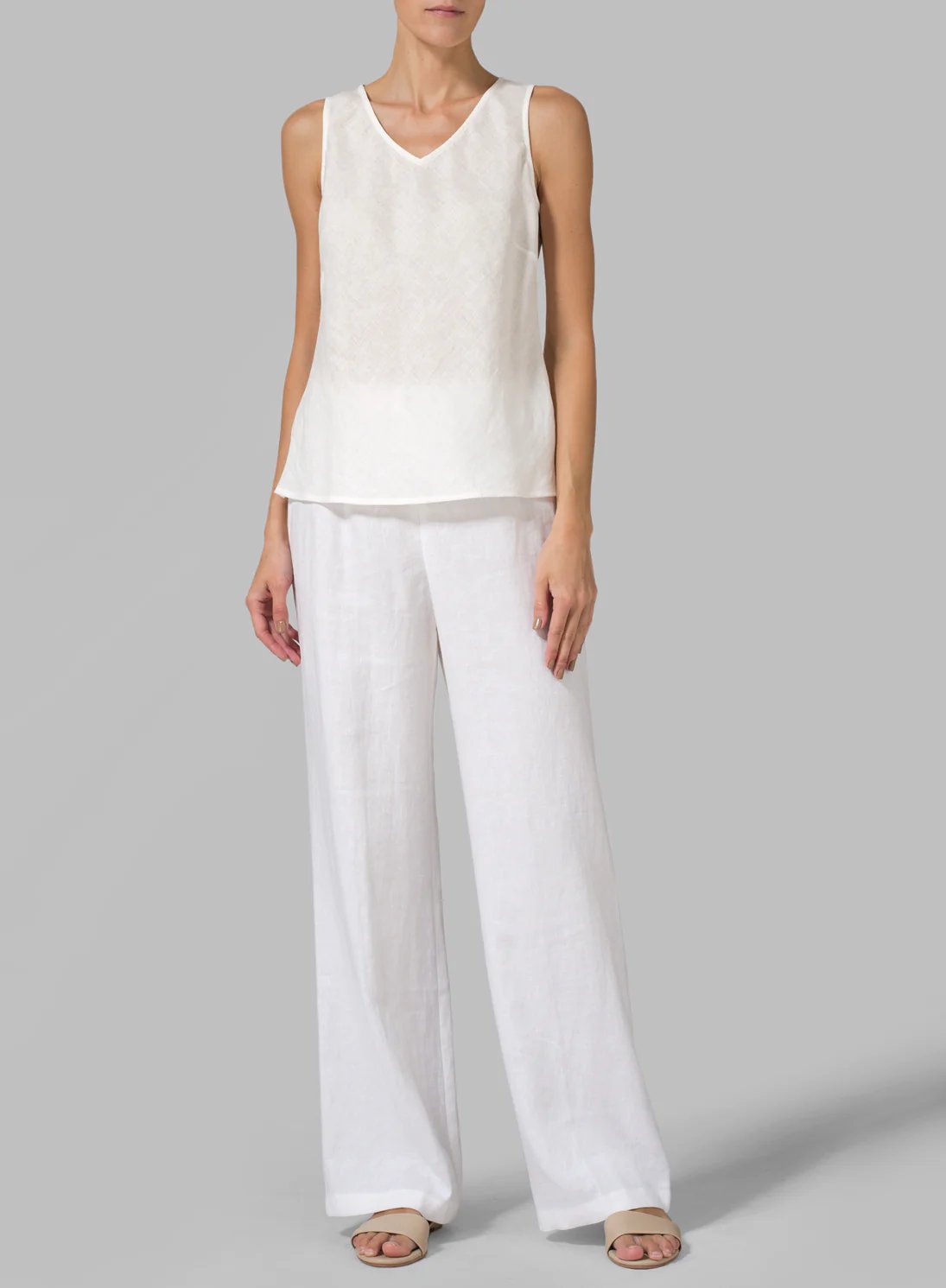 Cardigan Vest Cotton Linen White Vest