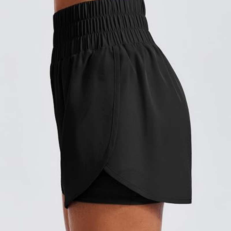 Women's 2 in 1 Running Shorts High-Split Athletic 3