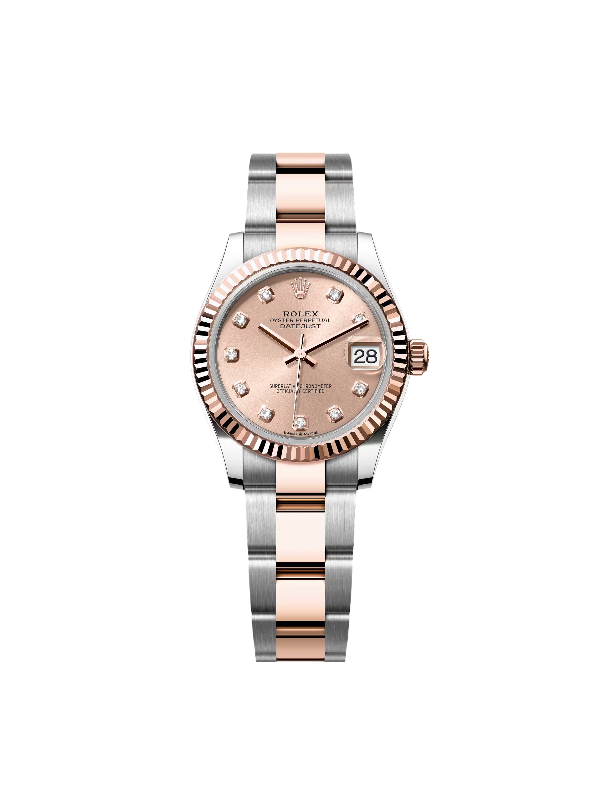 RLX Datejust m278271-0023/0024 Rose 31mm Dial Oyster Bracelet Watch