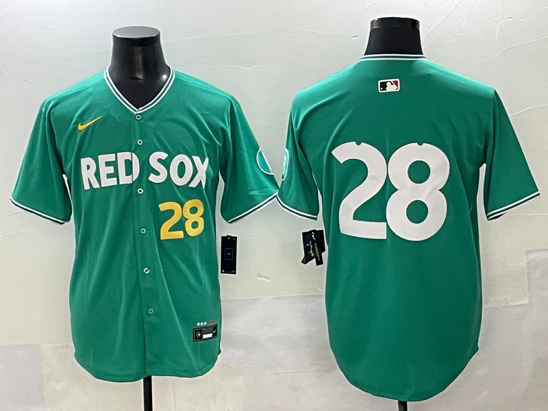 Men's Boston Red Sox Kristian Campbell #28 Green 2025 City Connect Limited Player Jersey