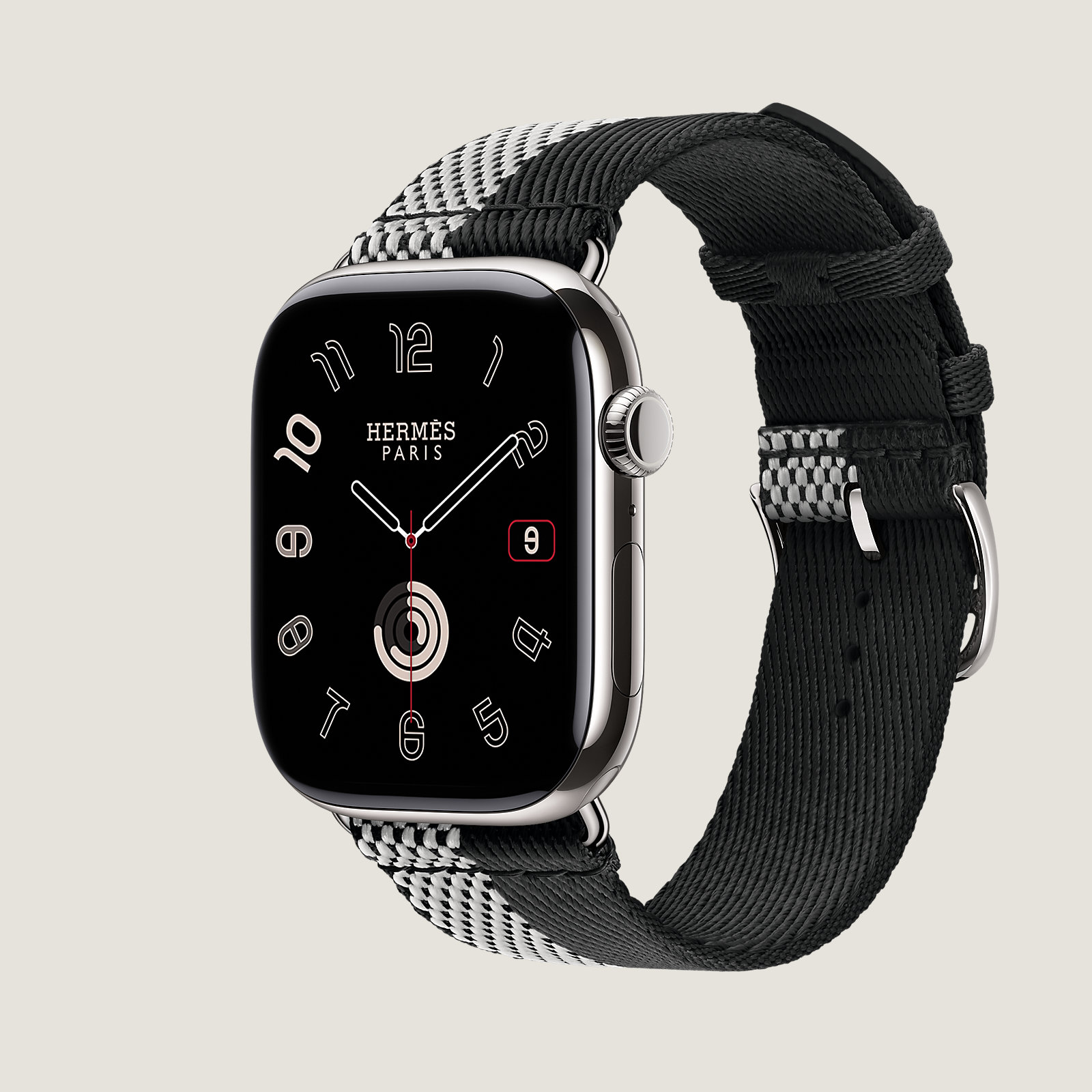 Series 11 case & Band Apple Watch Hermès Single Tour 46 mm Toile H Double Jeu