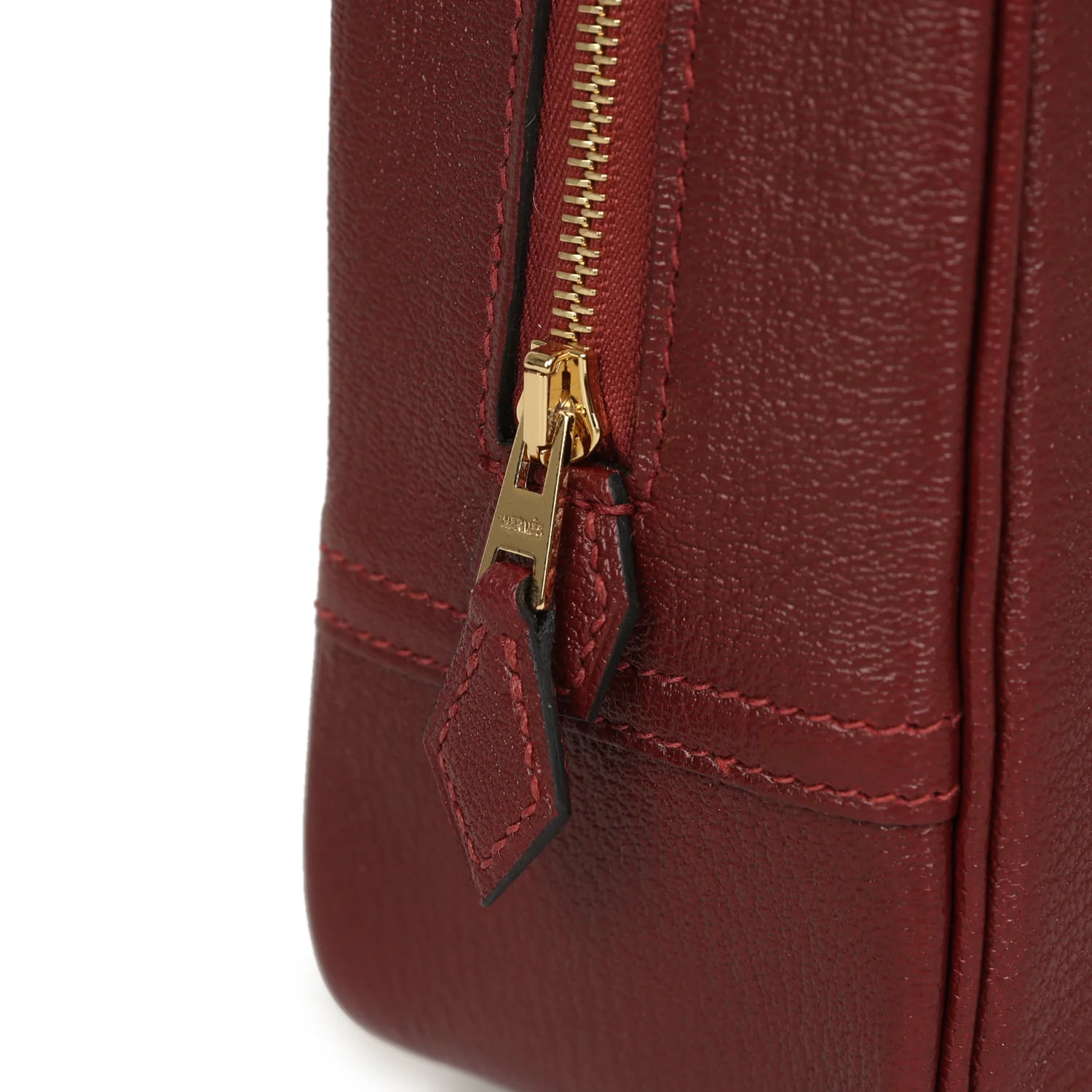 Hermes Mini Plume 21 Bag Rouge H Chèvre Gold Hardware