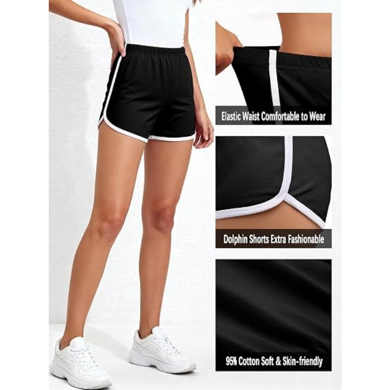 Women's Cotton Active Shorts, Pack of 2