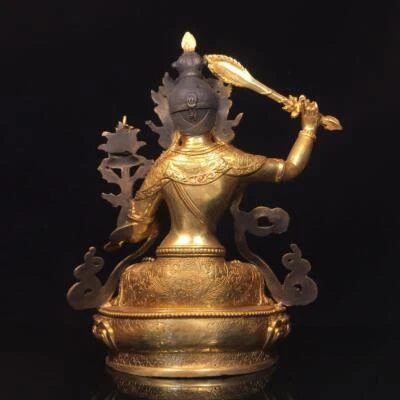 29CM Old Chinese Bronze Statue Buddha Q752