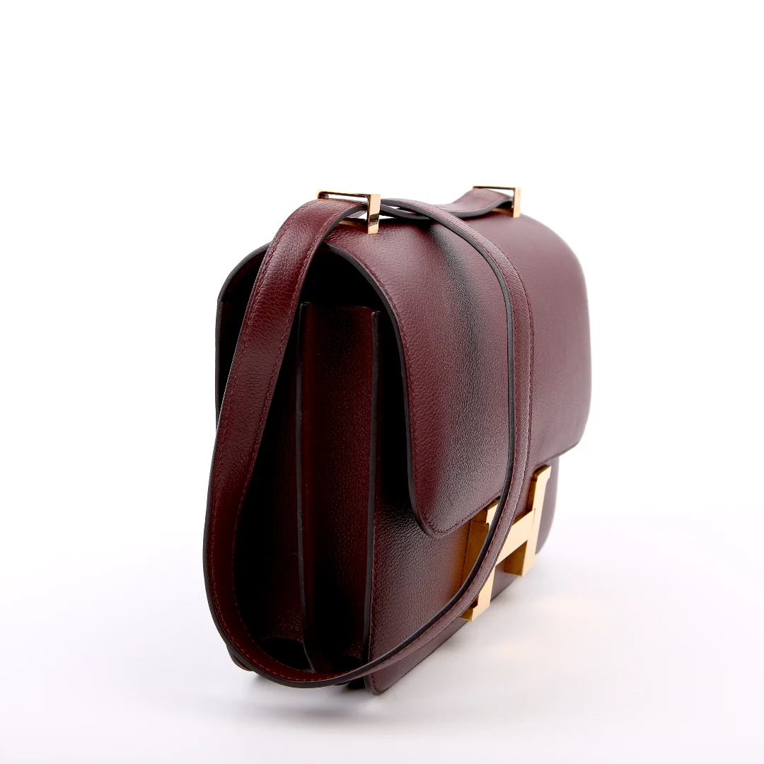 HERMÈS Constance 22 Evercolor 2019 Bordeaux/Gold